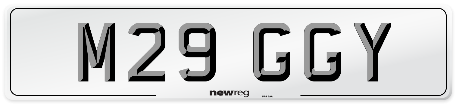 M29 GGY Number Plate from New Reg
